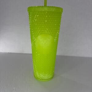 Starbucks 2022 Lemongrass Glow in the Dark Studded Bling Venti Tumbler 24oz